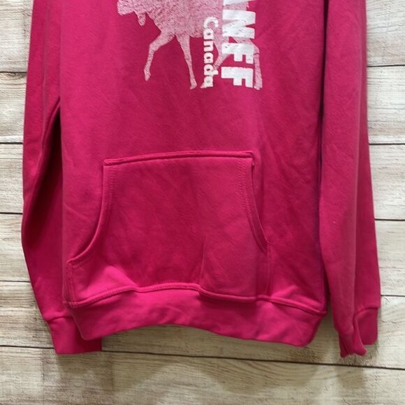 BANFF‎ CANADA HOODED SWEATSHIRT IN PINK - Picture 3 of 6